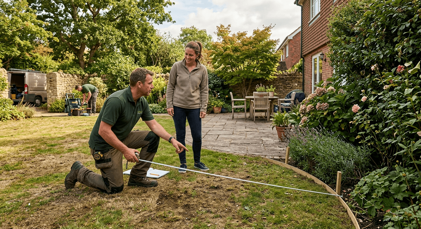 Planning the lawn layout and edges