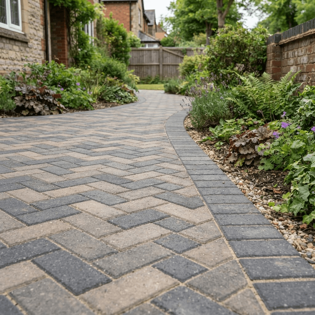 Block Paving texture close-up