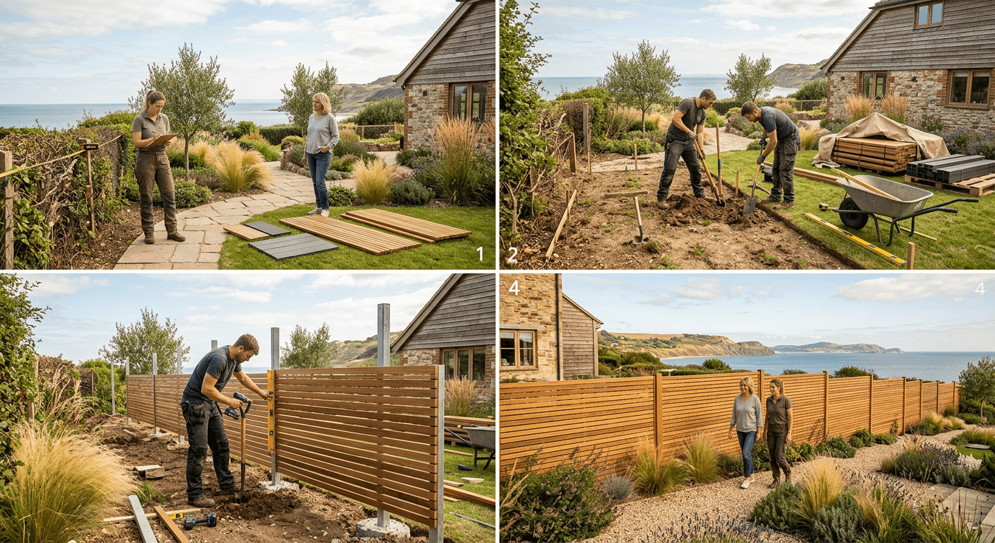 Surveying and planning a garden boundary
